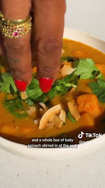 Red Curry Lentils With Sweet Potatoes and Spinach? Yes, please. Get Lidey Heuck’s recipe now on NYT Cooking. #lentils #sweetpotato #redcurry Video by @Samantha Seneviratne