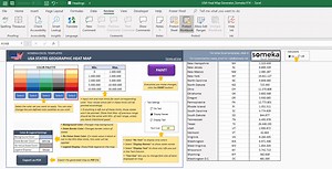 US Geographic Heat Map Generator Excel Template