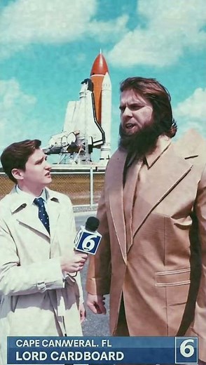 Launch of Challenger Space Shuttle Explosion News Interview Cardboard Suit Wrestler (old news clips)