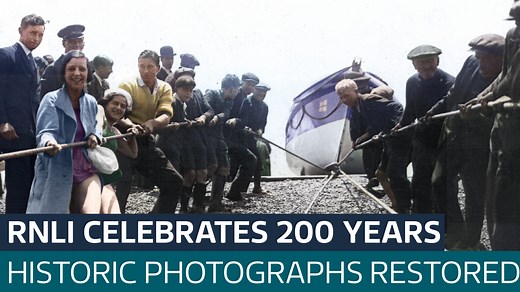 RNLI marks 200th anniversary by releasing colourised images of early lifeboat crews - Latest From ITV News