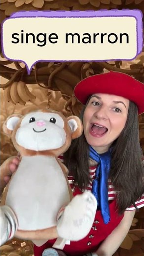 Monkey in French 🐒 Un singe, Deux singes | Marron & Gris