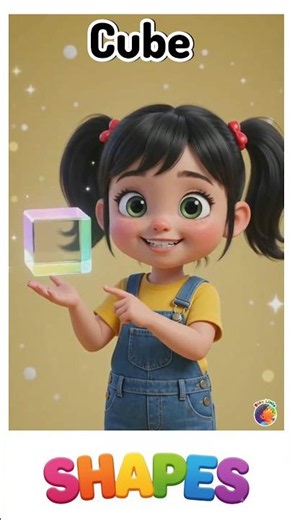 Cube shape #staylittlechannel #kidslearning #shapes