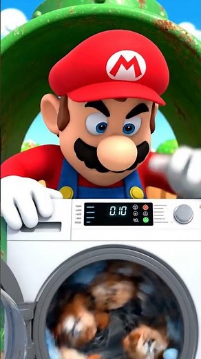 Mario Finds a Washing Machine!