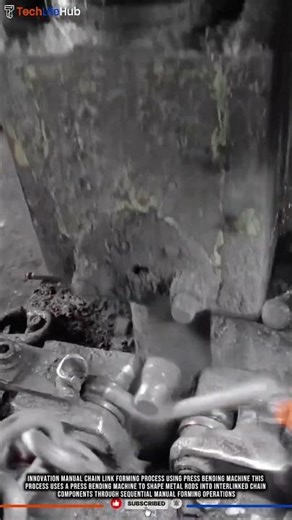 Innovation Manual Chain Link Forming Process Using Press Bending Machine #tech