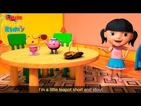 I'm a Little Teapot with Lyrics | Kids Nursery Rhymes & Songs | Sing & Dance With Little Action Kids