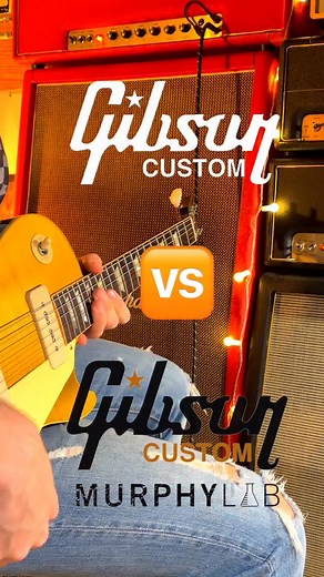 6.4K views · 233 reactions | gibson custom 1956 reissue  gibson murphy lab 1956 reissue (light aged). one’s got those vintage-spec p90s and the big ’50s neck, the other has the murphy lab aging and that lighter nitro feel. which one is your favorite? • • • • #pinkfloyd #davidgilmour #gibson #lespaul #gibsoncustom #murphylab #1956 #p90 #comparison #guitarsolo #guitar #marshall #plexi #vintage #universalaudio | Cesar0787 | Facebook