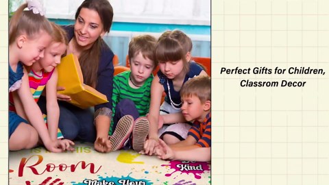 Colorful Classroom Rug for Kids, Handprints Area Rug School Rugs Classrooms 8x10, Handprint Soft Classroom Carpets Non Slip for Teen Kid Boy Girl Art Room Elemenrary Kindergarten Daycare (Handprints)