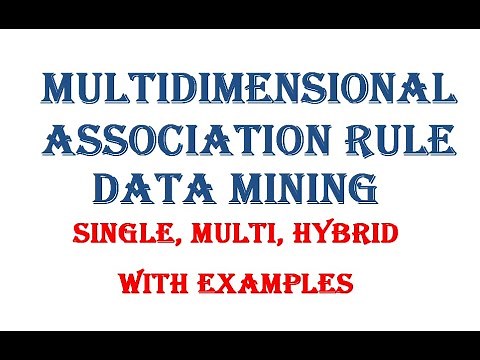 Multidimensional Association Rules, Single, Multi, Hybrid, Apriori Algorithm, Data Mining