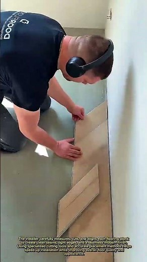 Perfect Flooring Installation Technique! 🔥 Precision Vinyl Plank Cutting & Fitting