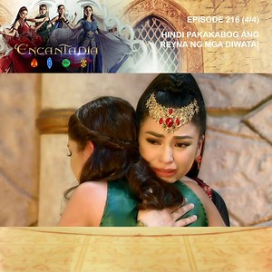 Encantadia 2016: Episode 216 (Part 4 of 4) https://bit.ly/Encantadia2016FullEpisodes 'Encantadia' revolves around the story of four kingdoms: Lireo, Sapiro, Hathoria, and Adamya. The queen of Lireo, Minea, had to choose among her daughters, Sang'gre Amihan, Sang'gre Pirena, Sang'gre Danaya, and Sang'gre Alena, to be her successor and each will keep one of the powerful gemstones of water, earth, fire, and air that maintain the balance in the world of Encantadia. After testing the capabilities of 
