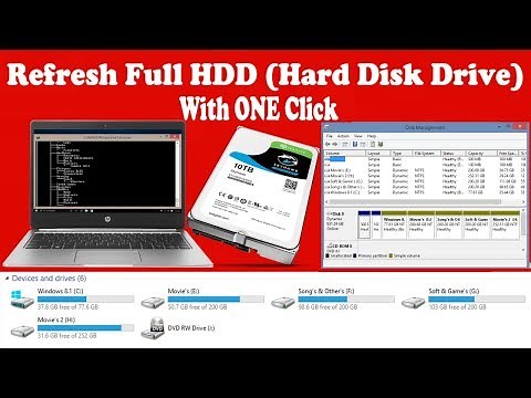 How to Refresh Full HDD (Hard Disk Drive) With ONE Click