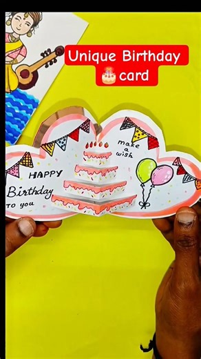 Unique Pop-up Birthday Card 🎂💖 | Easy Handmade Gift Idea #shorts #shortsfeed #ytshorts