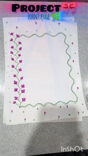 simple project front page💫🌿🎀🎀@Hand working ideas # short video✨✨✨✨