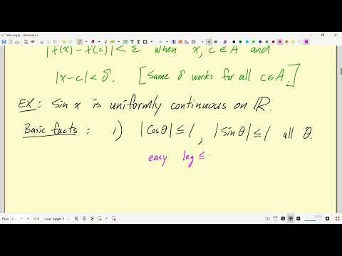 Lec 25 Uniform continuity (Purdue University)