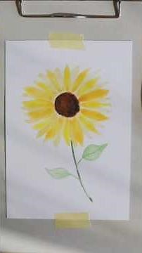 🌻Sonnenblume Einfach Aquarell Malen