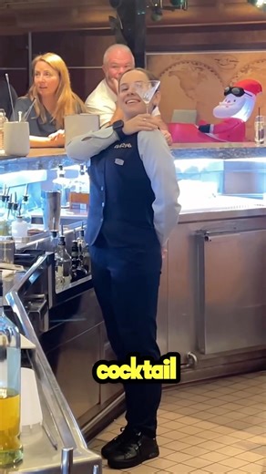 She makes a Cocktail on her Shoulder