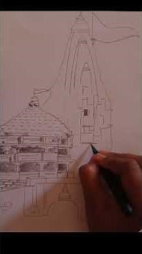 How to Draw Dwarka Temple | Easy Drawing Tutorial #dwarka#dwarkadhish#easydrawing#temple