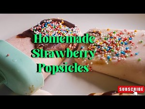 Easy Homemade Strawberry popsicle
