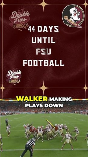 44 days until FSU Football is back! #44 Demarcus Walker SAVED the day v UM in 2016- Block @ the Rock