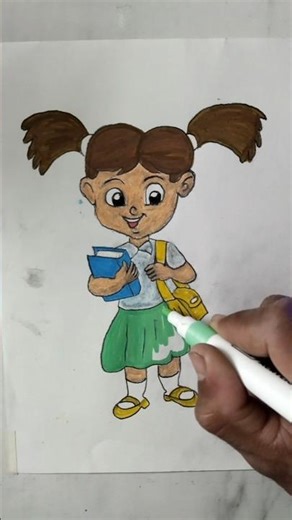 💆💃💫Cute Littel Girl Drawing |must watch....! #shortvideo #viralvideo