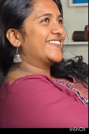 Three side nose piercing Indian girl Crunch Piercing