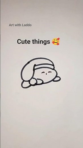 How to Draw Kirby||easy and simple cute drawing ✍️🥰