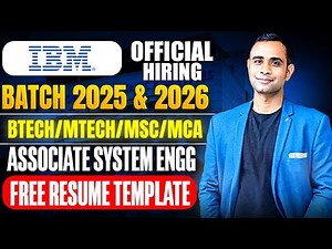 IBM Biggest Hiring 2025 & 2026 | Free Resume | Associate System Engineer | Batch 2025-2026 |