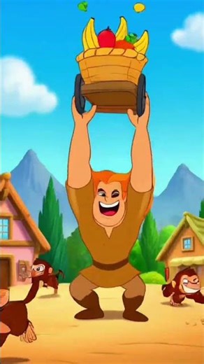 Super Samson Saves the Market! 💪🍌#samsons #cartoon