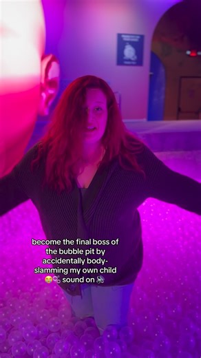 Amethyst on Instagram: "POV: I’m trying to make a cute video at Bubble Planet Atlanta and instead become the final boss of the bubble pit by accidentally body-slamming my own child 😭🫧 Parenting is truly a contact sport. #BubblePlanetAtlanta #BubblePitFail #MomFail #ParentingInPublic #Oops CoreMemory SendHelp StillLaughing FamilyFun"