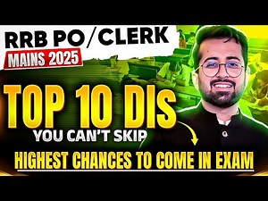 Top 10 DI Sets for RRB PO/Clerk Mains 2025 || All Arithmetic Topics Covered || Aashish Arora