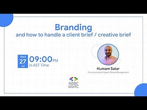 Branding and how to handle a client brief / creative brief