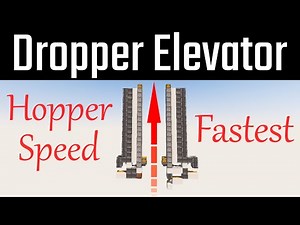 Dropper Item Elevator Tileable and almost Silent! (Hopper Speed & Fastest) Minecraft Java 1.18/1.17