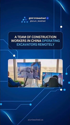 Revolutionizing Construction: Remote Excavators Controlled by Workers in China | Future of Work