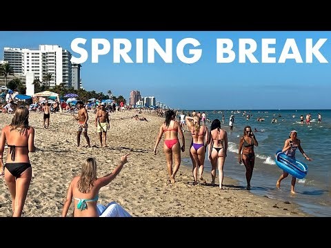 Fort Lauderdale Spring Break LIVE Beach Walk Florida 2026
