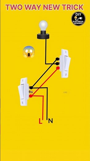 Two Way Switch Connection New Trick | Smart 2 Way Wiring Explained | Electrician Tutorial #shorts