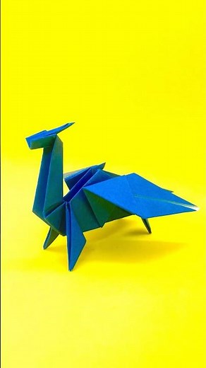 How to Make an Origami Dragon: Stands on 4 Legs! Easy 3D Dragon for Beginners #138