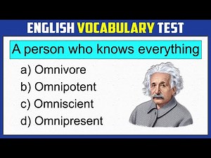 ONE WORD SUBSTITUTION TEST. 10 One Word Substitution Questions. English Vocabulary Quiz #challenge 8