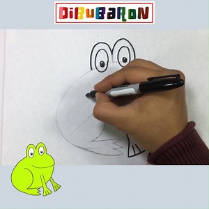 Cómo dibujar una rana paso a paso | Dibujo de Rana | DibuBaron