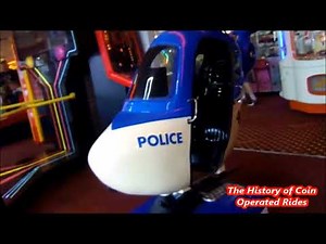 1990s RG Mitchell Coin Operated Helicopter Kiddie Ride - Sky Hawk Police