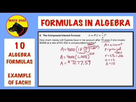 Formulas in Algebra (10 EXAMPLES!)