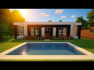 Minimalist Modern Minecraft House with Pool — Full Creative Tour