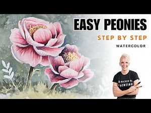 EASY Peonies in Watercolor - Creating Soft Layers