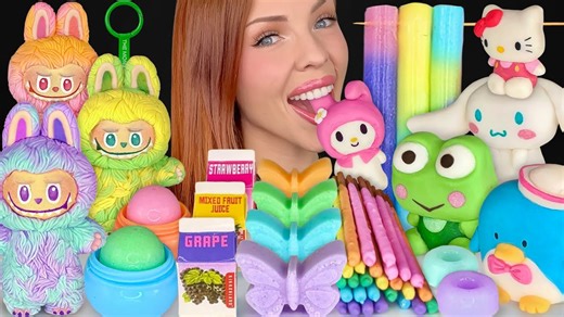 【Hunnibee】三丽鸥翻糖娃娃合集（可食用翻糖玩偶，果冻，手指饼干、糖果）咀嚼音助眠