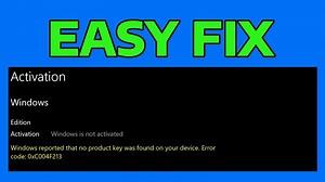 How To Fix Windows Activation Error 0xC004F213 (Windows is Not Activated)