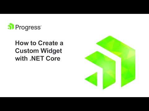 How to Create a Custom Widget with .NET Core