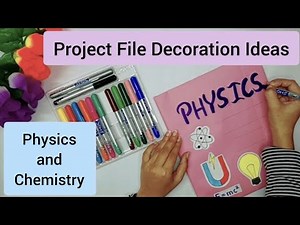 Project file cover decoration | School Project file decoration ideas‪@BlossomArtsCreations‬