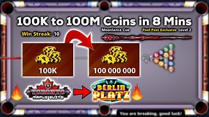 8 Ball Pool - From 100K Coins into 100M Coins - Torrento to Berlin - GamingWithK https://www.youtube.com/c/GamingWithK #gamingwithk #8ballpool #TorrentoToBerlin #zerotohero | Gaming with K