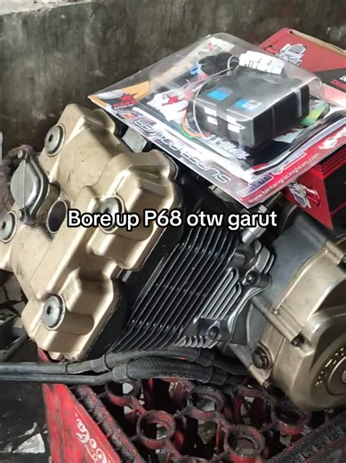 Proses Bore Up P68 Mesin Satria FU di Garut