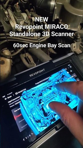 60 sec Engine Bay 3D Scan using the new Revopoint MIRACO