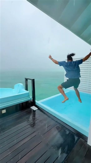 POV: Your Maldives Overwater Villa has a Private Waterslide #maldives